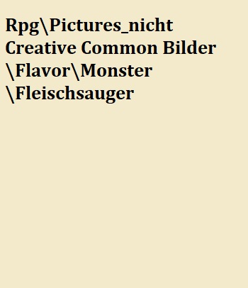 Darstellung eines männlichen Fleischsauger