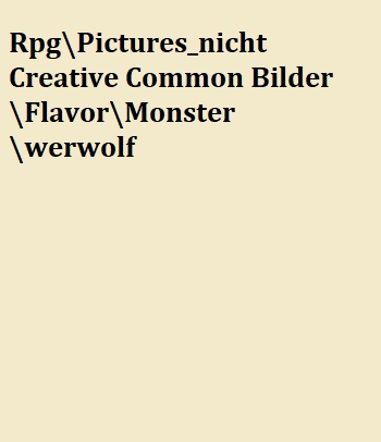 Darstellung eines lebenden Werwolfes
