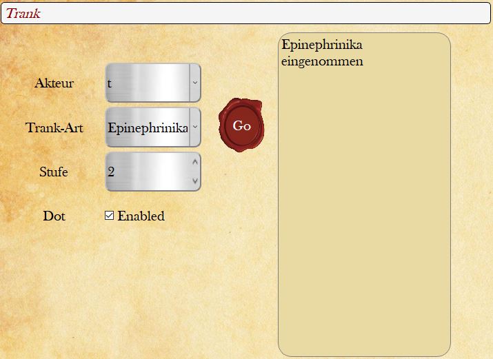 Erfolgreiche Epinephrinikaeinnahme.