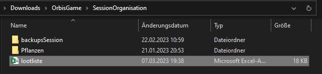 Vorschau über den Kram innerhalb des Loots.