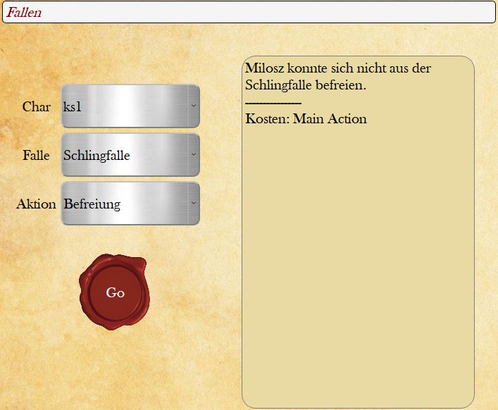 Gescheiterter Befreiungsversuch aus einer Schlingfalle.