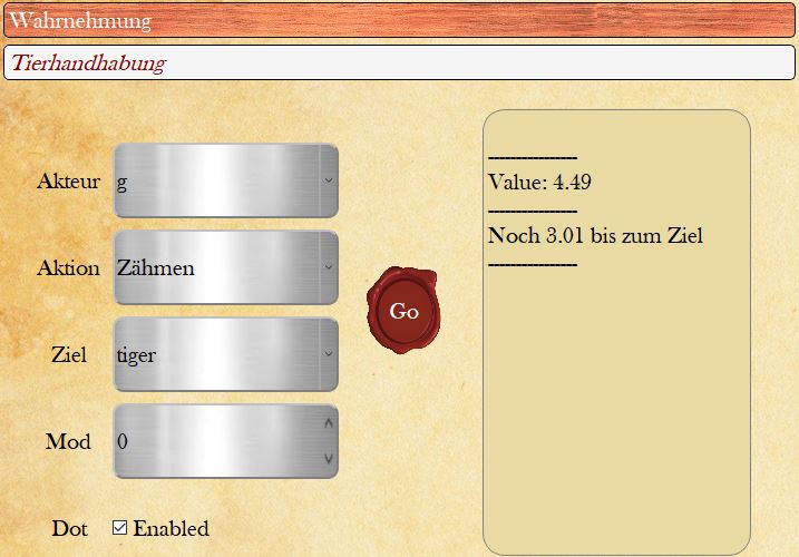 Erster Zähmversuch.