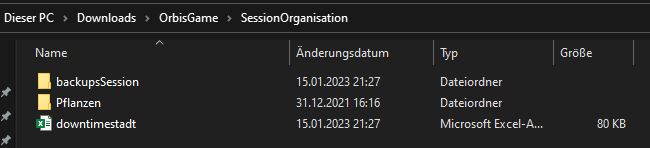 Der Speicherort der Excel-Datei der Downtime-Stadt.
